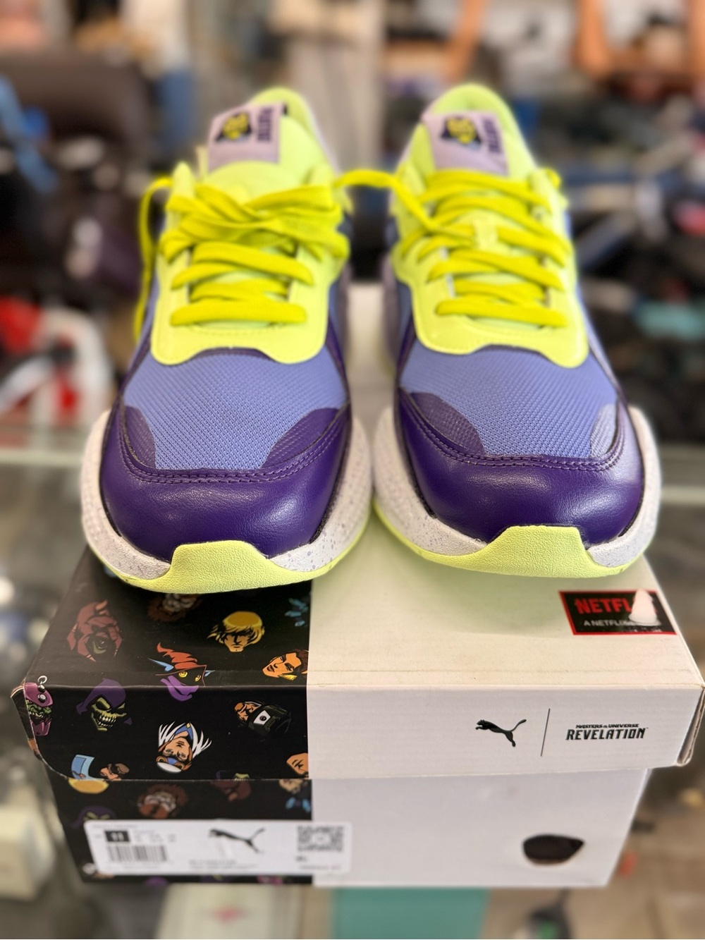 Puma RS-X Skeletor Box Art in Black, Purple, Yellow & Lime - Picture 2 of 6
